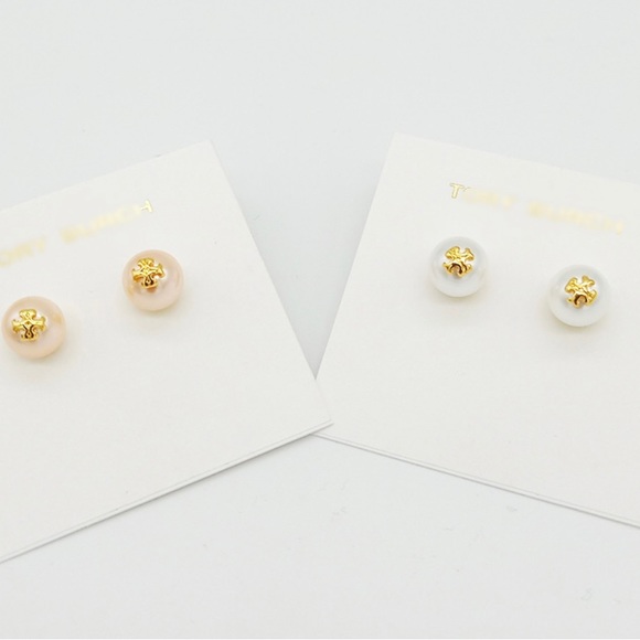 Tory Burch Pearl studs - gold, authentic, brand new - Picture 2 of 5